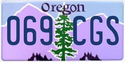OR license plate 069CGS