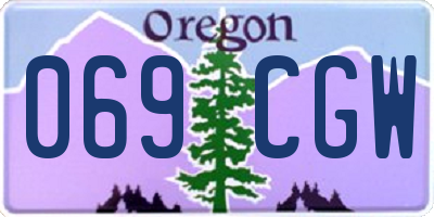 OR license plate 069CGW