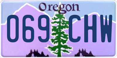 OR license plate 069CHW