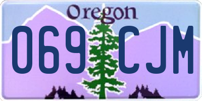 OR license plate 069CJM
