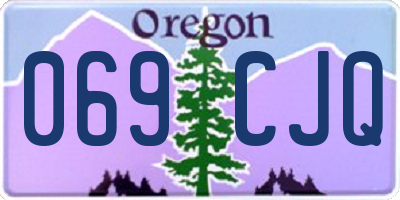 OR license plate 069CJQ