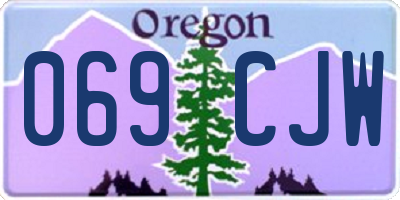 OR license plate 069CJW