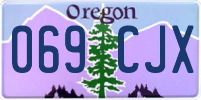 OR license plate 069CJX