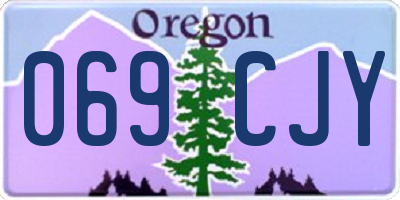 OR license plate 069CJY