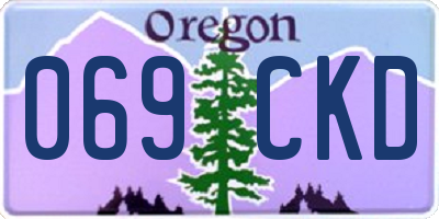 OR license plate 069CKD