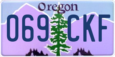OR license plate 069CKF