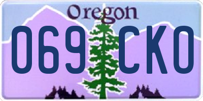 OR license plate 069CKO
