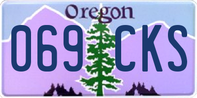 OR license plate 069CKS
