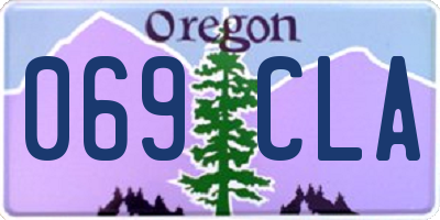 OR license plate 069CLA