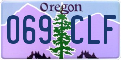 OR license plate 069CLF