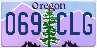 OR license plate 069CLG
