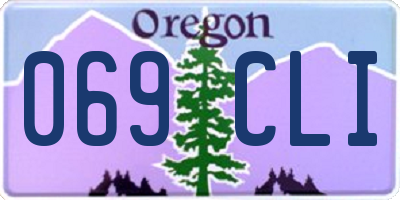 OR license plate 069CLI