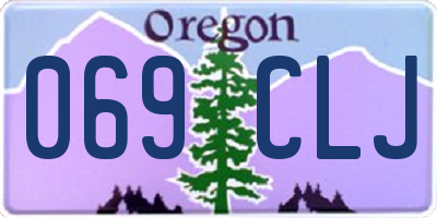 OR license plate 069CLJ