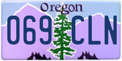 OR license plate 069CLN