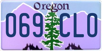 OR license plate 069CLO