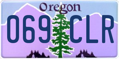 OR license plate 069CLR