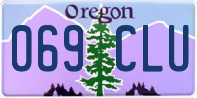 OR license plate 069CLU