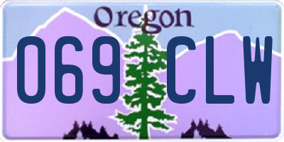 OR license plate 069CLW