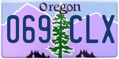 OR license plate 069CLX