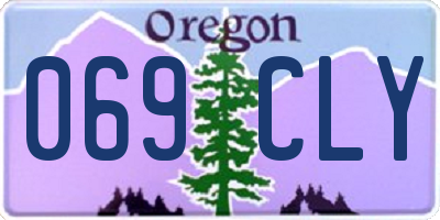 OR license plate 069CLY