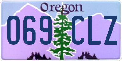 OR license plate 069CLZ