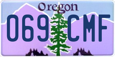 OR license plate 069CMF