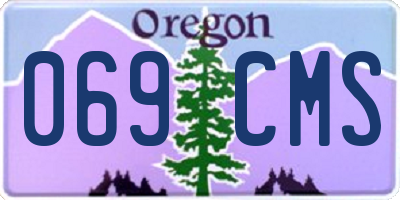 OR license plate 069CMS