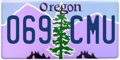 OR license plate 069CMU