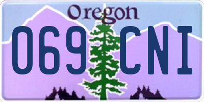 OR license plate 069CNI