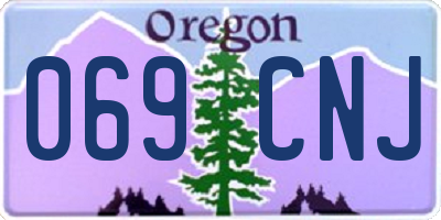 OR license plate 069CNJ