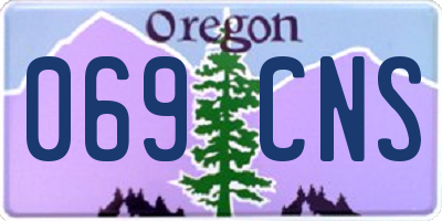 OR license plate 069CNS