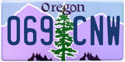 OR license plate 069CNW
