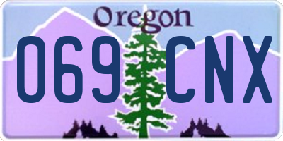OR license plate 069CNX