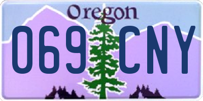 OR license plate 069CNY