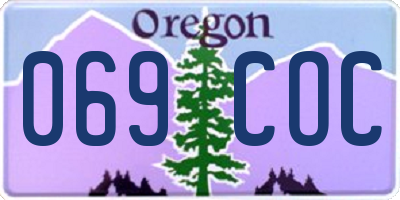 OR license plate 069COC