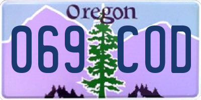 OR license plate 069COD
