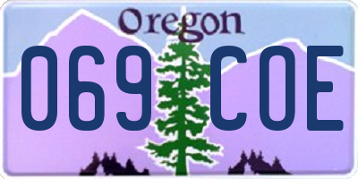 OR license plate 069COE