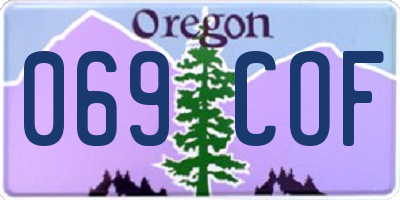 OR license plate 069COF
