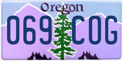 OR license plate 069COG