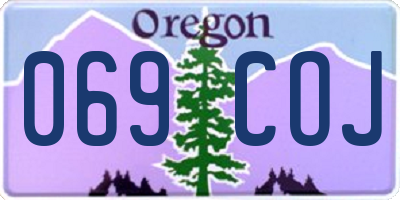 OR license plate 069COJ