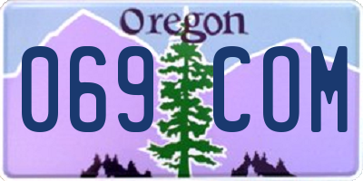 OR license plate 069COM