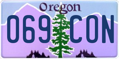 OR license plate 069CON