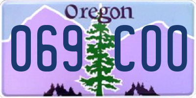 OR license plate 069COO