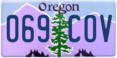 OR license plate 069COV