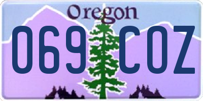 OR license plate 069COZ