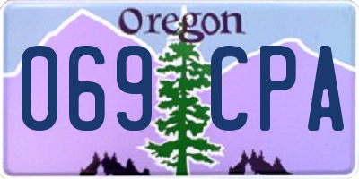 OR license plate 069CPA