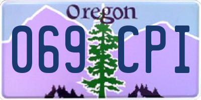 OR license plate 069CPI