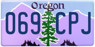 OR license plate 069CPJ