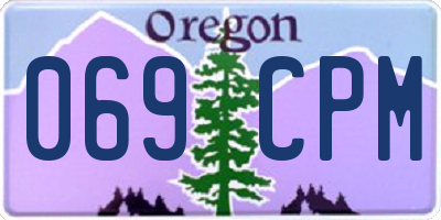 OR license plate 069CPM