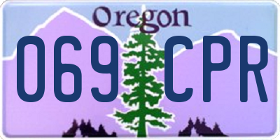 OR license plate 069CPR